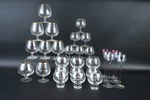 Likör- och konjaksglas, ett parti.