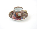 Kopp med fat, porslin, Famille Rose, Qianlong, Kina, 1736-1795.