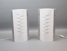 Samuel Parker, bordslampor, ett par, plast/metall, S-tube, Shape, Slamp, Italien.