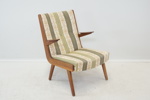 Fåtölj, textil, trä, 1960-tal.