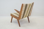 Fåtölj, textil, trä, 1960-tal.