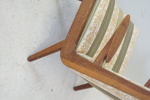Fåtölj, textil, trä, 1960-tal.