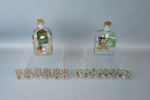Karaffer och snapsglas, 16 delar, glas, Holmegaard.