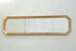 Spegel, fasettslipat glas, delvis förgylld ram, 1900-tal.