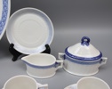 Arnold Krogh, kaffeservis, 27 delar, porslin, ''Blå Vifte'', Royal Copenhagen.