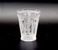Edward Hald, bägare, slipat glas, signerad, Orrefors 1924. Gravörsignerad E.R.