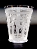 Edward Hald, bägare, slipat glas, signerad, Orrefors 1924. Gravörsignerad E.R.