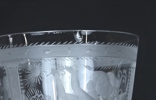 Edward Hald, bägare, slipat glas, signerad, Orrefors 1924. Gravörsignerad E.R.