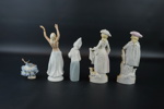Figuriner, 5 st, porslin, bl.a Schaubach, 1900-tal.