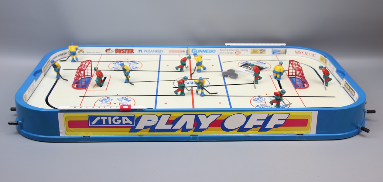 Hockeyspel, Stiga Play Off, komplett, 3 puckar.