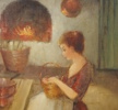 Paul Ravnvig, ''Lotta'', olja på duk, signerad.