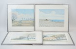 Harald Thelander, tryck, 4 st, numrerade 266/300, signerade, daterade 1975.