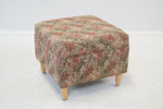 Soffgrupp, 3 delar, chippendalestil, rotting/trä/textil, 1930/40-tal.