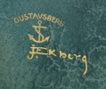 Josef Ekberg, fat, ljusstakar, m.m, 5 delar, keramik, Gustavsberg.