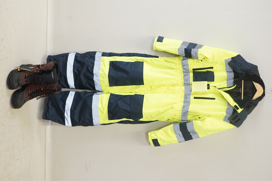 Varseloverall och kängor, ett par, Bluewear, obegagnat.