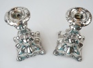 Fat, servettringar m.m, 8 delar, silver/nysilver/mässing, bl.a Skultuna.