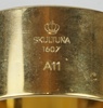 Fat, servettringar m.m, 8 delar, silver/nysilver/mässing, bl.a Skultuna.