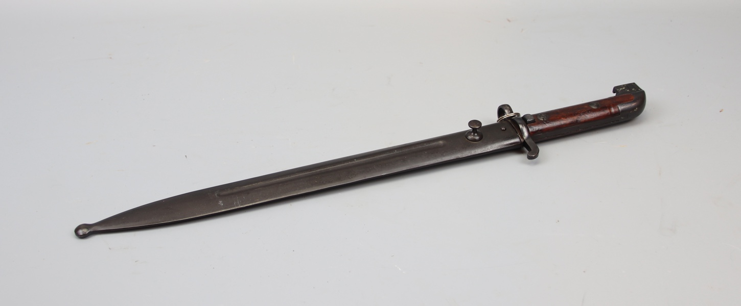 Bajonett med balja, trä/metall, Eskiltuna Jernmanufaktur AB., 1900-talets början.