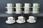 Kaffeservis, 25 delar, porslin, Carl von Linné, Fyrklövern.