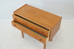 Hallbyrå, 2 lådor, teak, 1900-talets andra hälft.