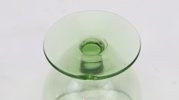 Likörservis, 12 delar, grönt glas, 1900-talet.