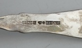 Kaffeskedar, 12 st, silver 830, ''Uppsala''.