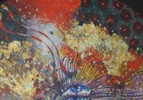 Ardy Stüwer, ''Raingodess'', olja på duk, signerad, daterad 1995.