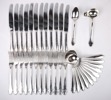 Bestickservisdelar, 37 st, nysilver, ''Haga''.