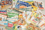 Seriemagasin , ett parti, bl,a Fantomen, Kronblom och Stengubbar.