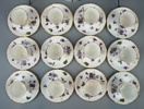 Kaffeservis, 12 delar, benporslin, ''Victorian Violets'', Hammersley, England.