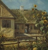 Peder Mönsted, tryck på duk, nr 904, ''Solrosor'', tryckt av Master Art.