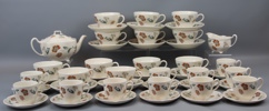 Kaffe/teservis, 25 delar, porslin, "Marcella", Ikea, 1990-tal.