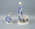 Figuriner, 2 st, porslin, Bing & Gröndahl, Danmark.