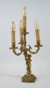 Bordslampa, 4 ljuspunkter, mässing, 1900-tal.
