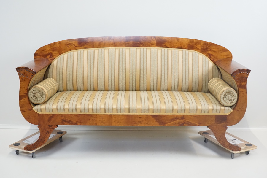 Soffa, trä/textil, Karl Johan-stil, 1900-tal.