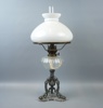Fotogenlampa, metall/glas.