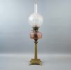 Fotogenlampa, mässing/glas.