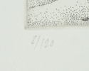 Åke Johansson, kopparstick nr 8/120, ur "Cirkusmappen", signerad, daterad 2008.