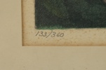 Reinhold Lundgren, litografi nr 133/360, ''Fredrik vilar'', signerad.