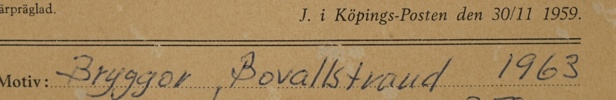 Birger Welander, ''Brygger, Bovallstrand'', olja på duk, signerad, daterad 1963.