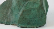 Klas Sundkvist, skulptur, brons/glas, signerad, daterad 2006.