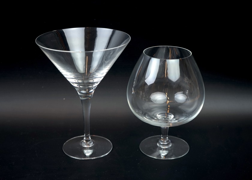 Glas, 5+5 st,, Orrefors ,Olle Alberius, ''Victoria'' och Edward Hald, ''Hald''.