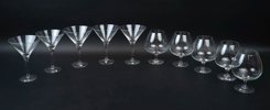Glas, 5+5 st,, Orrefors ,Olle Alberius, ''Victoria'' och Edward Hald, ''Hald''.
