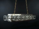 Taklampa, metall/glas.
