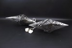 Adventsstjärnor, ett par, aluminium, by Rydéns.