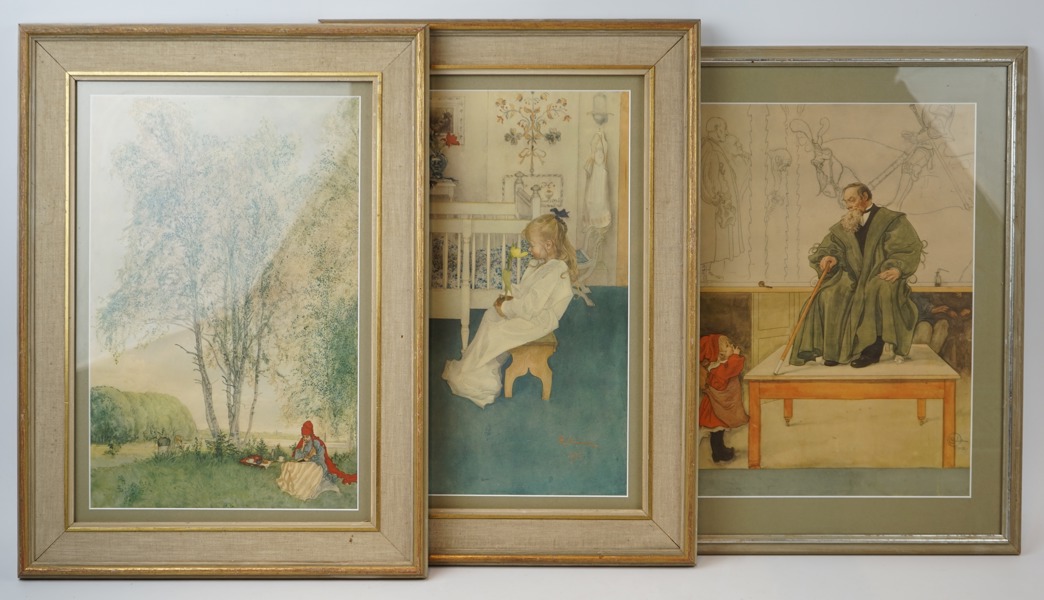 Carl Larsson, tryck, 3 st.