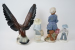 Figuriner, 4 st, porslin, bl.a NAO Lladro.