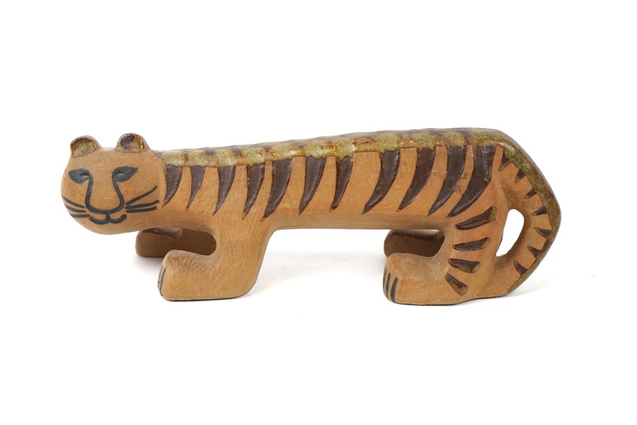 Lisa Larson, figurin, stengods, ''Tiger'' ur serien ''Afrika'', Gustavsberg.