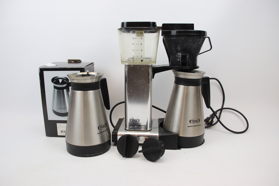 Kaffebryggare med två termoskannor, Moccamaster.
