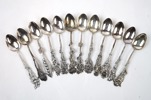 Moccaskedar, 12 st, silver, "Svenska Floran", Gewe.